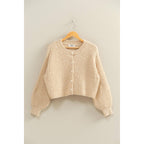 Fluffy Button-Up Cardigan