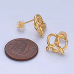 Gold Filled Pretzel Studs