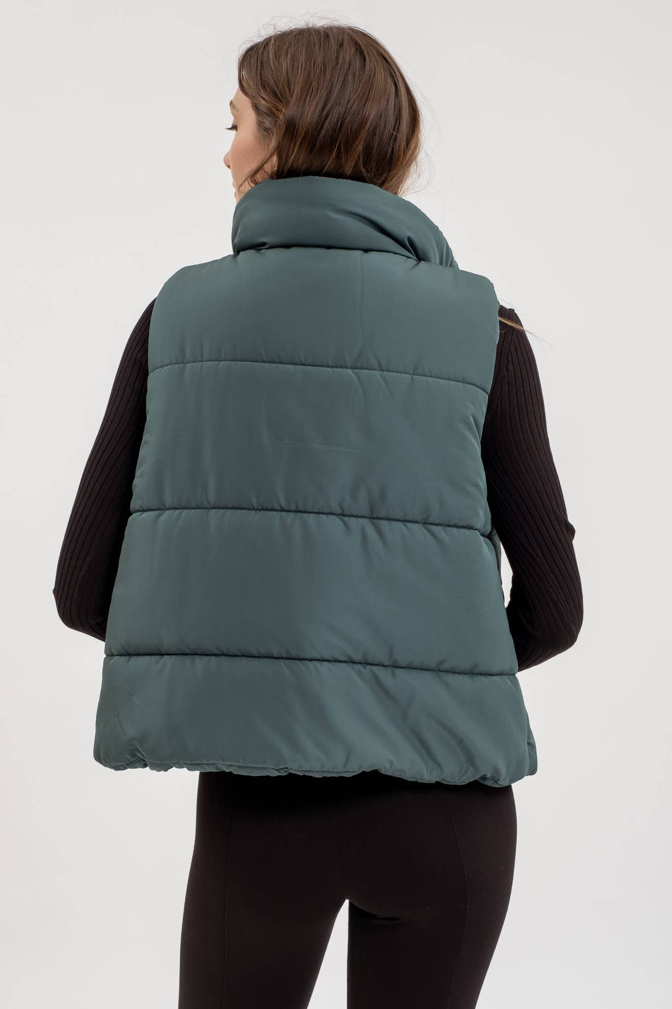 On the Go Green Puffer Vest