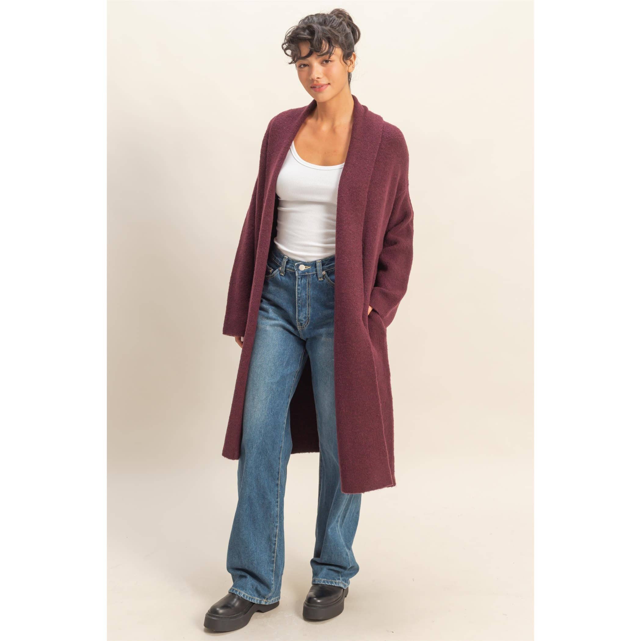 Open Front Duster Sweater