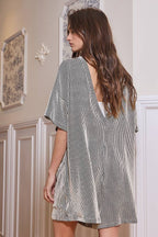 V-back Spiced Ribbed Romper