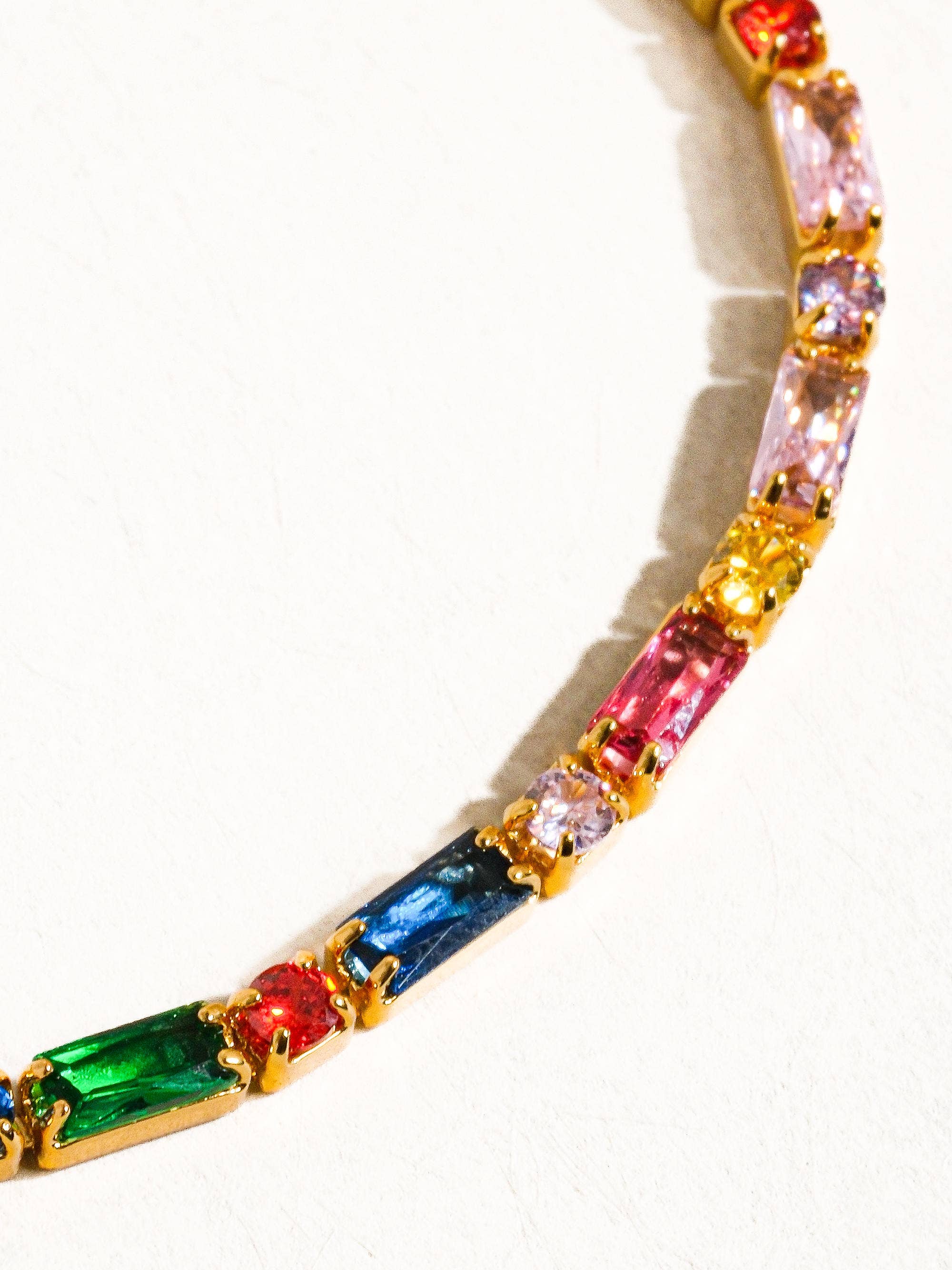 Gold Multicolor CZ Bracelet