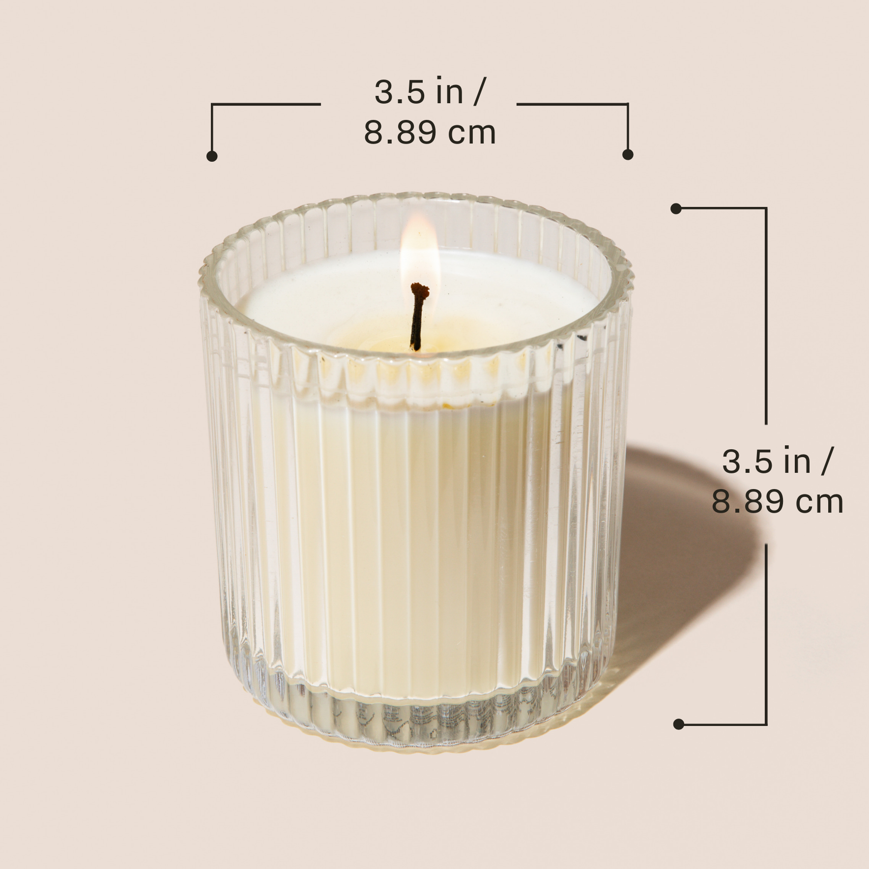 Happy Birthday Soy Candle - Ribbed