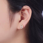 Pink Celestial Sun Burst Studs