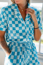Teal Checkered Loungewear