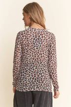 Leopard Mesh Top
