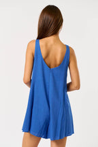 Linen Floral Embroidered Romper