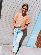 Mango Embroidered Top