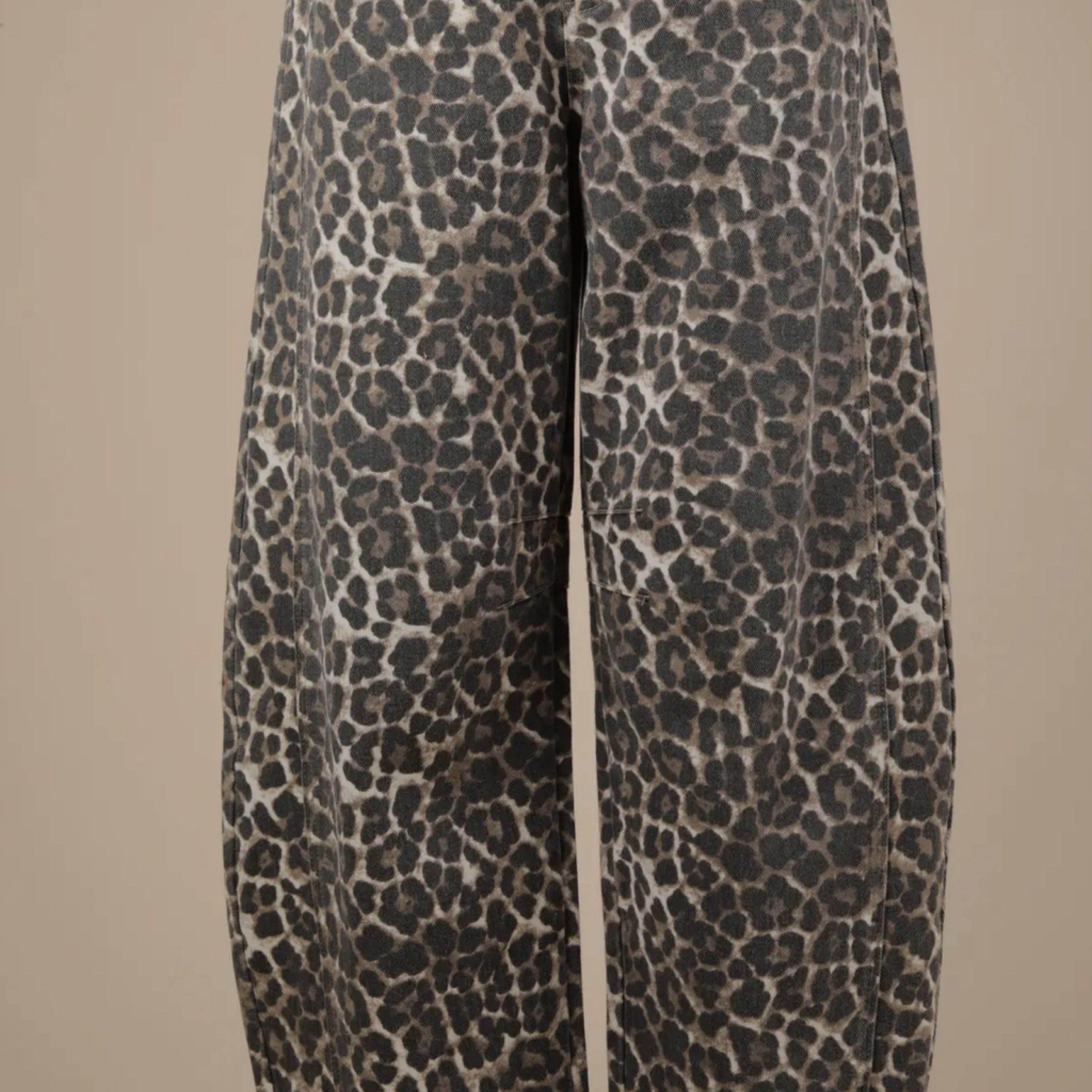 Leopard Barrel Pants