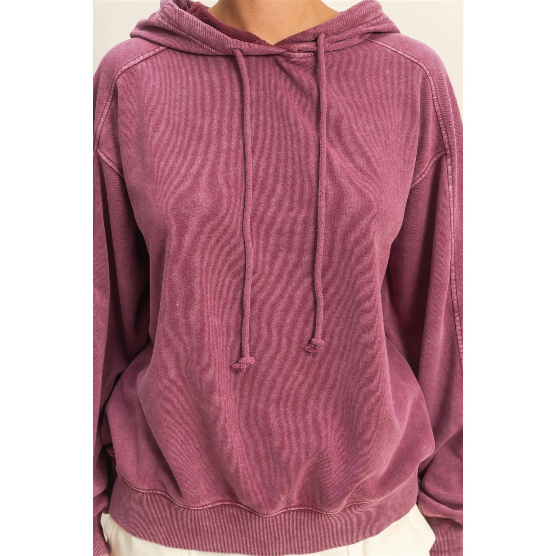 Pink Santa Washed Hoodie
