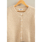 Fluffy Button-Up Cardigan