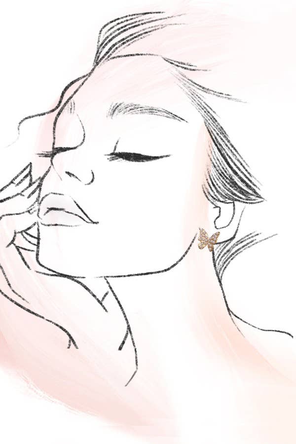 PEARL BUTTERFLY STUDS