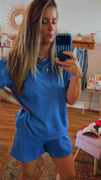 Cobalt Blue Shirt & Short Set