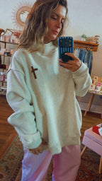 Cross/Jesus Saves Reversible Mock Neck