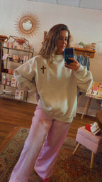 Cross/Jesus Saves Reversible Mock Neck