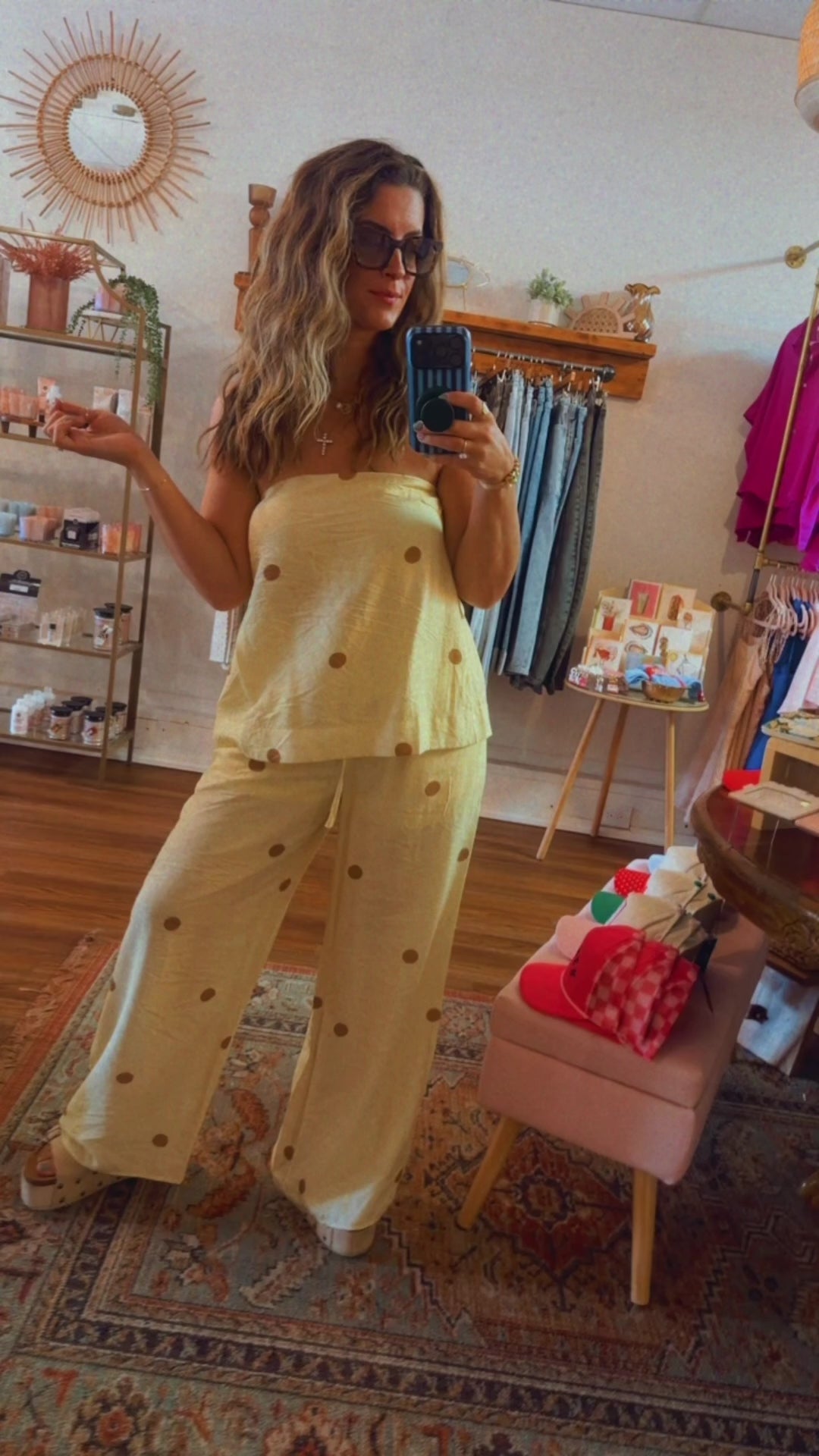 Lemon Polka Dot Set